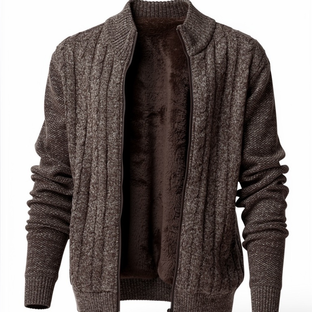 Buffalo David Bitton Dark Brown‎ Fleece Jacket.     CAJA.   #. 3